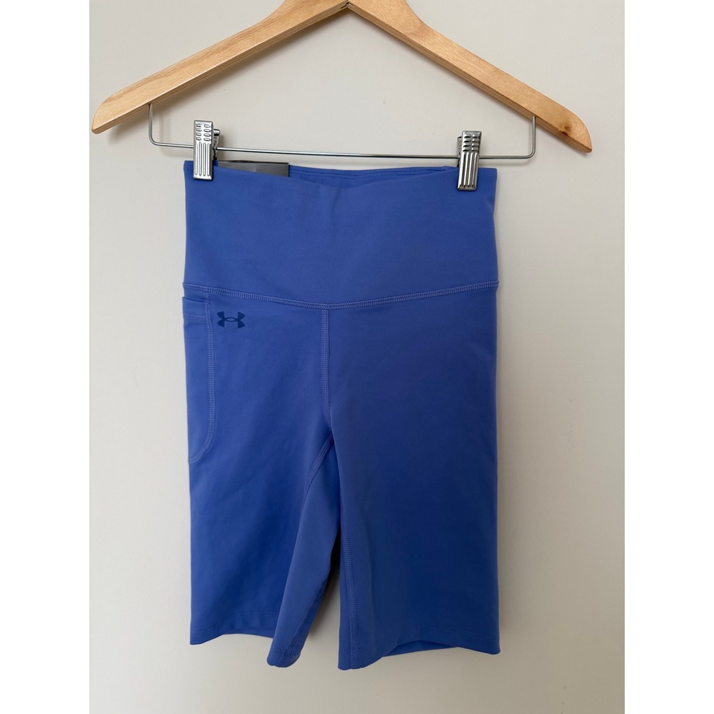 Under Armour Bike Shorts Womens XS High Rise Periwinkle Blue NWT